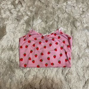 Pink strawberry tank top